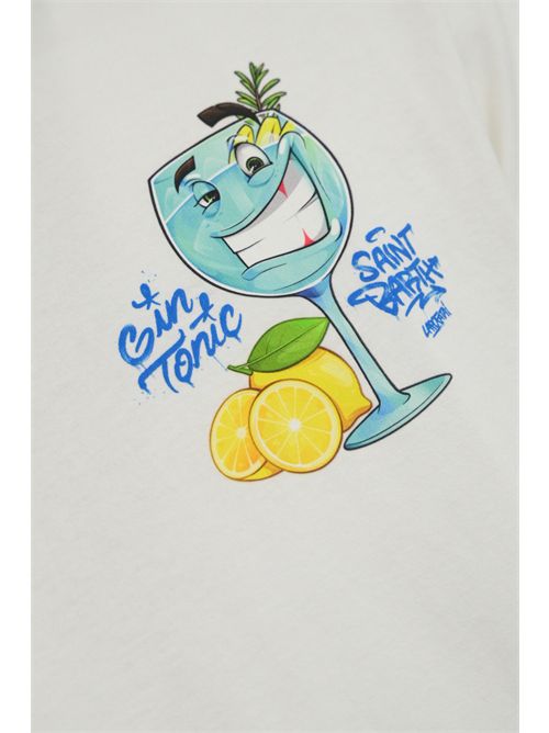 T-shirt con stampa Gin Tonic Mc2 Saint Barth | TSHIRT MAN02949H CPT GIN TONIC 01N